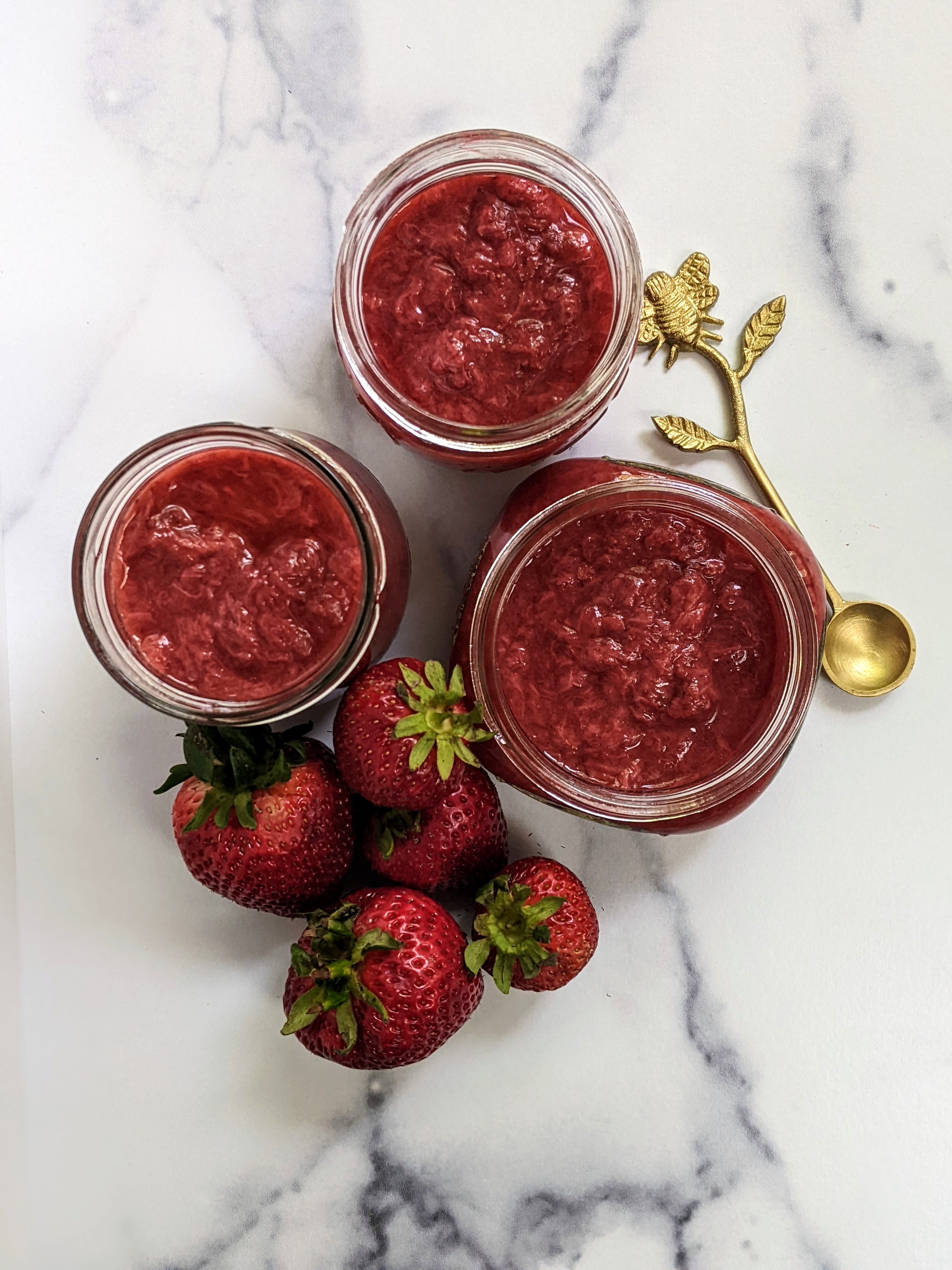 Small Batch Strawberry Rhubarb Preserves. (Freezer Friendly Version)