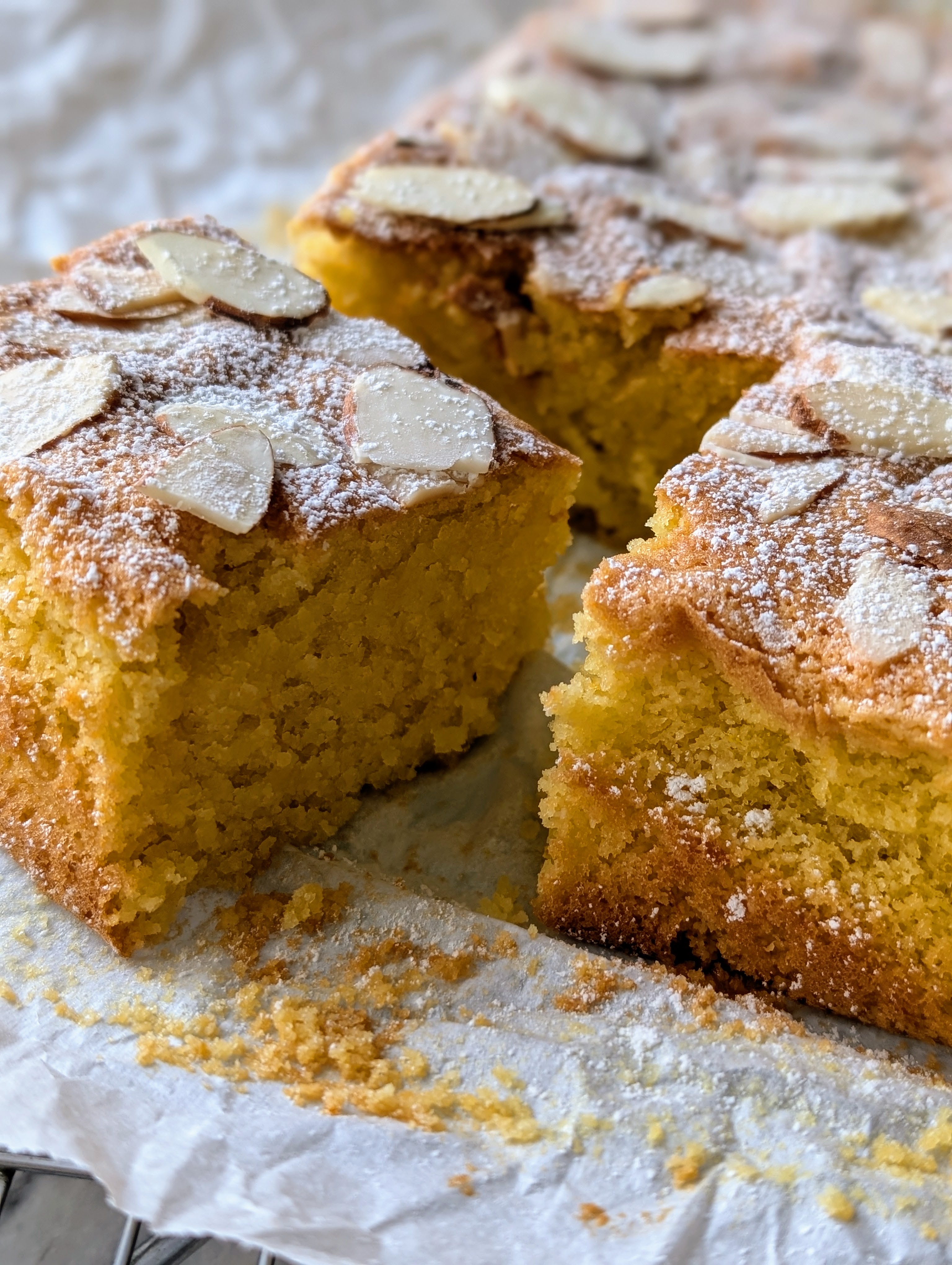 Orange Scented Almond Passover Snack Cake (GF)